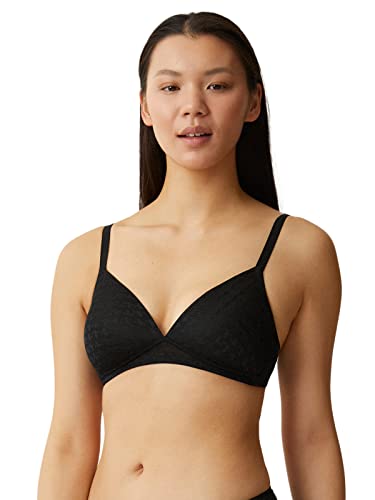 Naturana Damen Padded Soft Cup Bra Gepolsterter BH, 254 cm, Schwarz, 95A im Sale